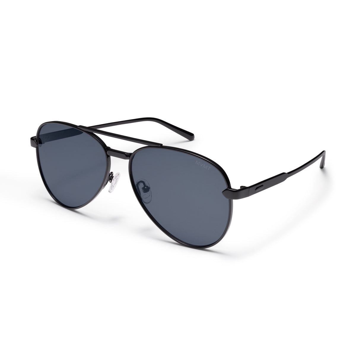 Miramar Aviator Sunglasses Black Frame Grey Lenses