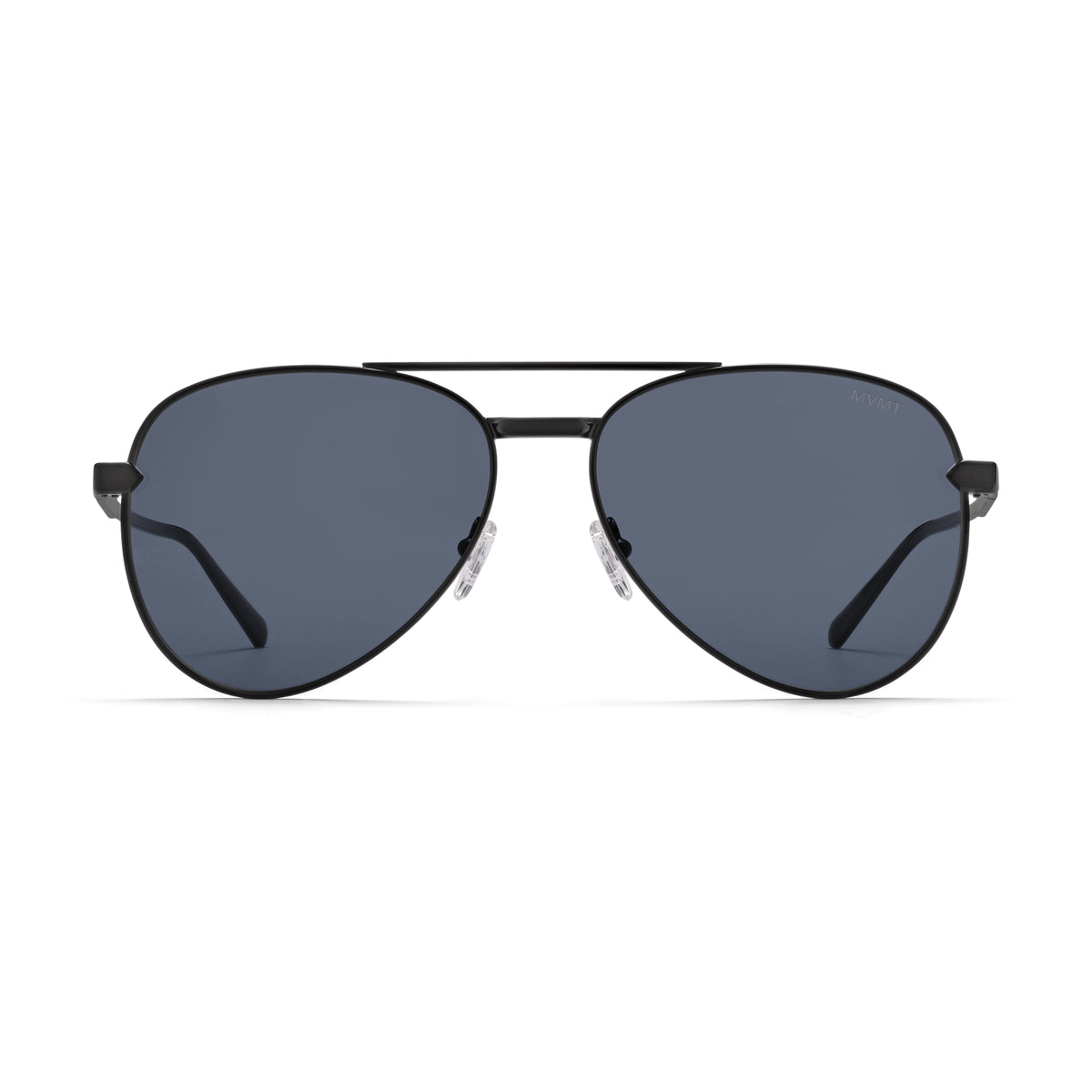 Miramar Aviator Sunglasses Black Frame Grey Lenses