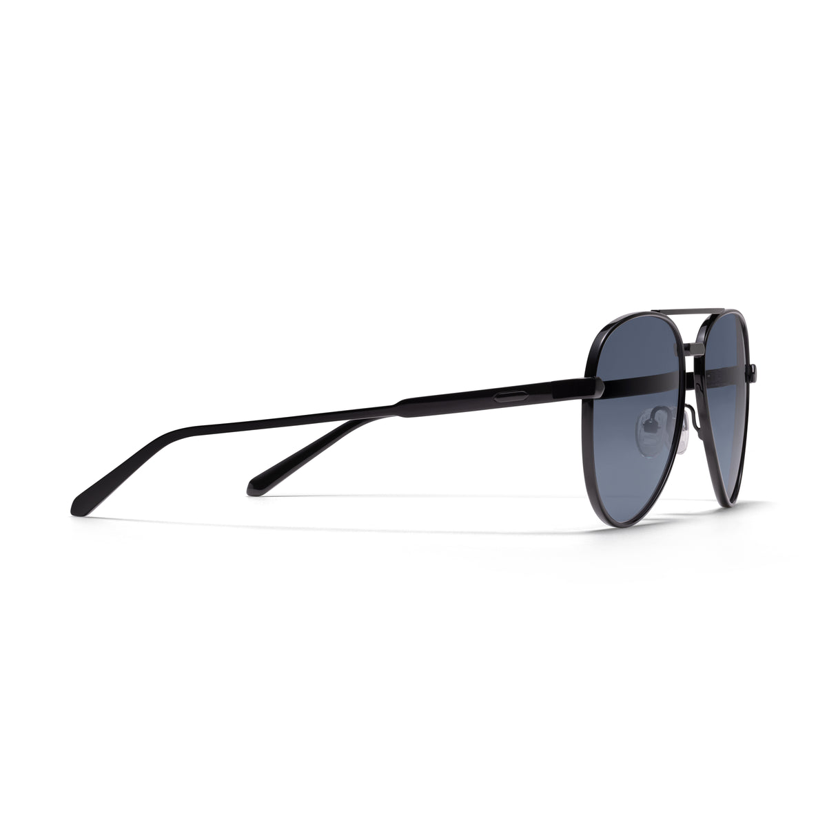 Miramar Aviator Sunglasses Black Frame Green Lenses