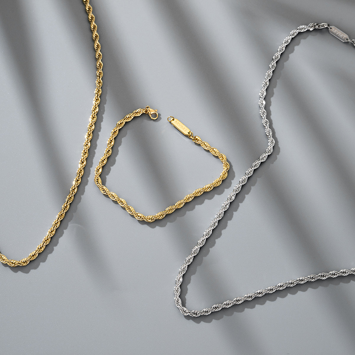 Rope Chain Bracelet - 3.9MM Silver