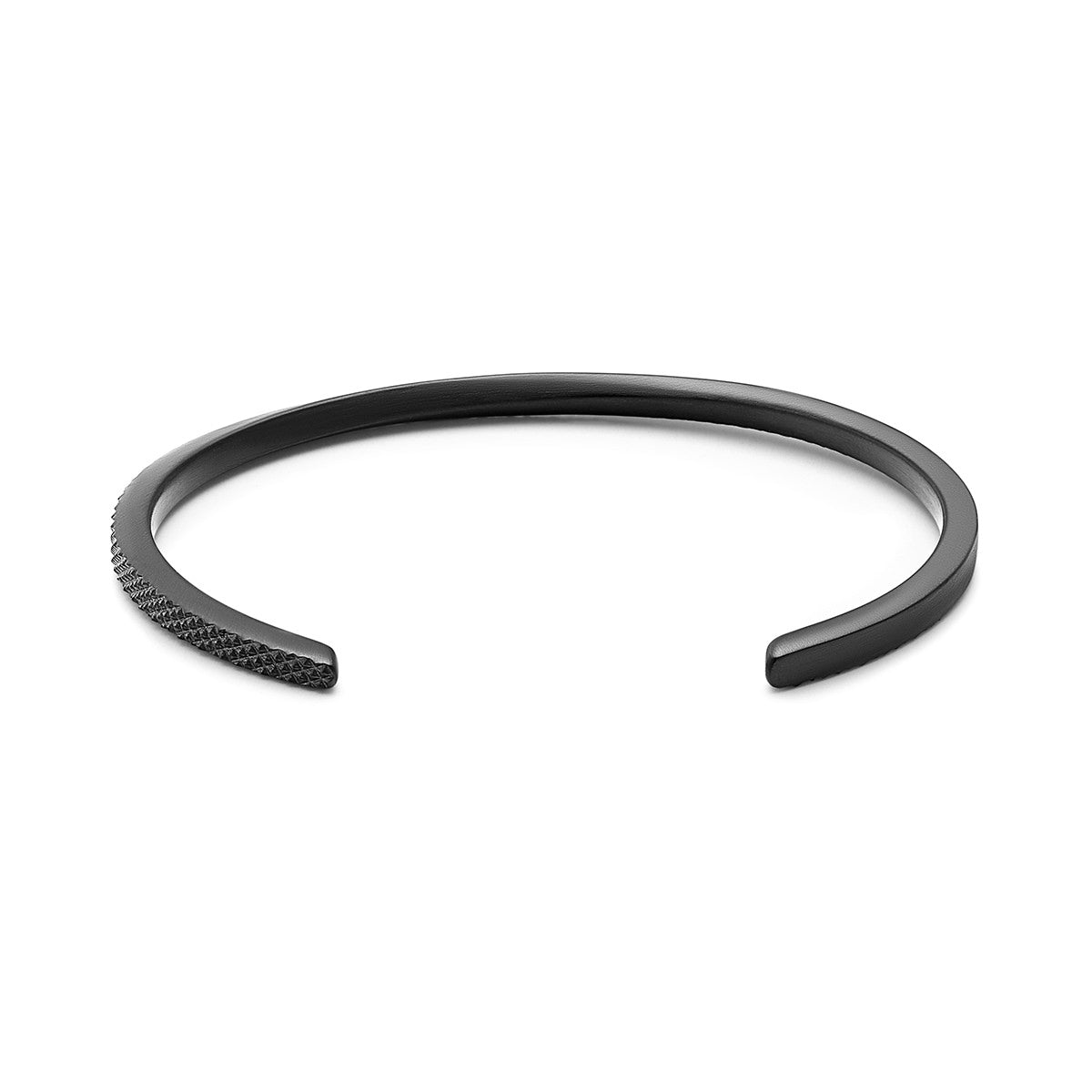 Twist Knurling Cuff Men's Bracelet